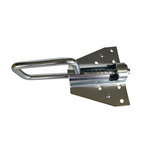 Gralara Garage Türschloss mit Festem Schieberiegel Garagentor Zubehör Manuelle Schiebesicherung Aus Verzinktem Eisen für Werkstatt Und Produktionsräume, 22cmx13.5cm von Gralara