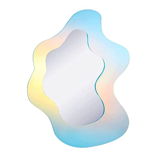 Gralara Gewellter Acryl-Spiegel-Regenbogen, bunt, ästhetisch, unregelmäßig, für die Eingangsbereich-Heimdekoration von Gralara