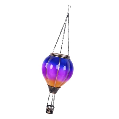 Gralara Hängelampe Im Heißluftballon Design mit Kerzenhalter für Den Garten, Style B von Gralara