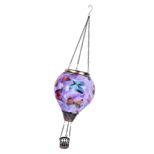 Gralara Hängelampe Im Heißluftballon Design mit Kerzenhalter für Den Garten, Style D von Gralara
