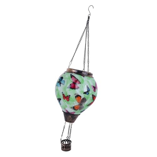 Gralara Hängelampe Im Heißluftballon Design mit Kerzenhalter für Den Garten, Style F von Gralara