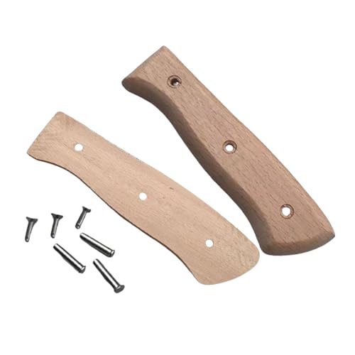 Gralara Holzmessergriff Fleischschneidergriff Küchenmesser Ersatzgriff Holzmesser Reparaturgriff für Camping von Gralara