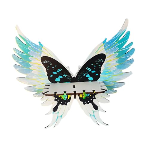 Gralara Holzwanddekor Schmetterling Wandregal Dekorative Ausstellungsständer für Bauernhaus Esszimmer Yard Café Flur, GrÜn Gralara Holzwanddekor Schmetterling Wandregal Dekorative Ausstellungsständer für Bauernhaus Esszimmer Yard Café Flur, GrÜn von Gralara