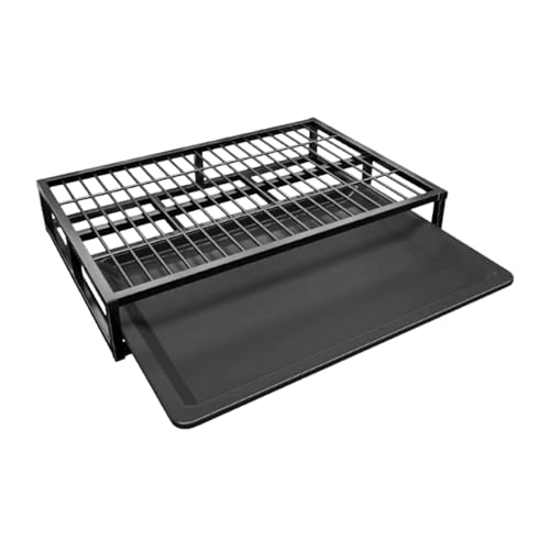 Gralara Hundetoilette Welpenurinal Urinauffang Schale Trainingsmatte Gitterrost PP Eisen für Hunde für Innenbereich Erziehung Wohnung, Schwarz von Gralara