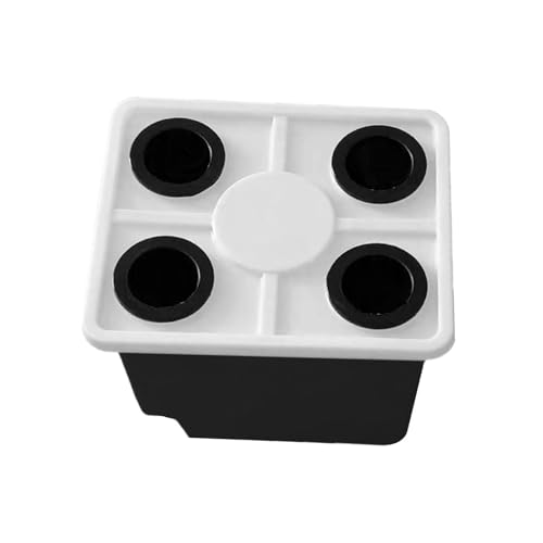 Gralara Hydroponischer Pflanztopf für Blumen Und Tomaten, Gartenbedarf Im Innenbereich, Schwarz mit 4-Loch-Deckel Gralara Hydroponischer Pflanztopf für Blumen Und Tomaten, Gartenbedarf Im Innenbereich, Schwarz mit 4-Loch-Deckel von Gralara