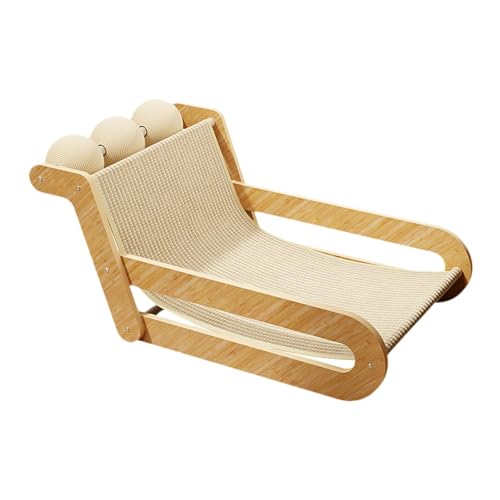 Gralara Katzenliegestuhl, Katzenhängemattenbett, Haustierbett Katzen erhöhtes Bett für Kaninchen Kleintiere von Gralara