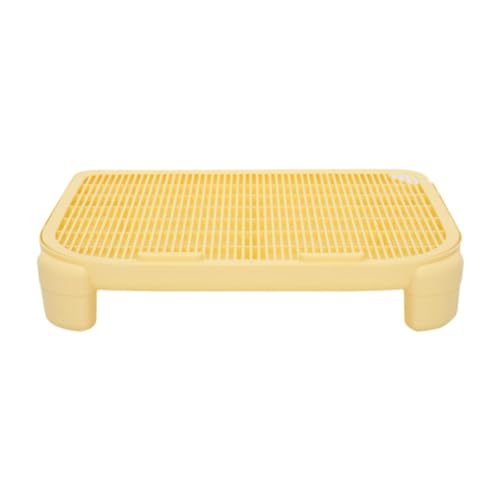 Gralara Katzentoilettenrampe Katzenstreumatte Streufänger Pfotenmatte mit Wasserdichter Oberfläche Und Effektiver Filterfunktion Zur Leichten Reinigung für Ei, Gelb von Gralara