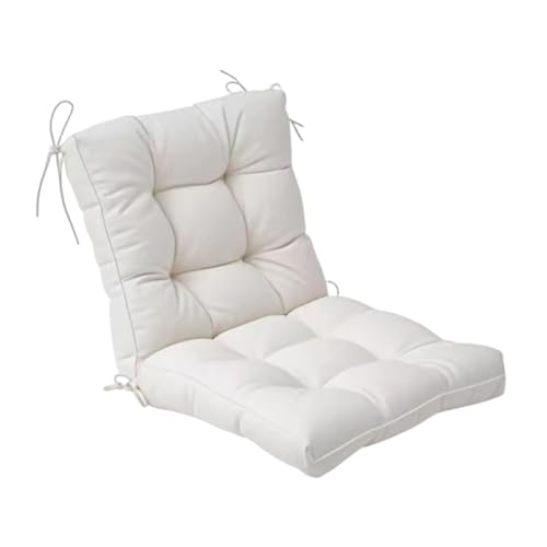 Gralara Kissen für Stühle, Polyester, Rückenstütze, Matte für Schaukelstuhl in Küche Und Garten, Weiß von Gralara