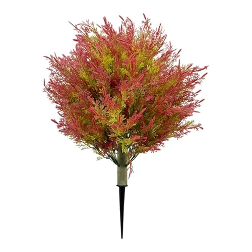 Gralara Künstliche Pflanze Gartenstecker Herbstdekoration für Blumenbeet Rasen Im Freien von Gralara