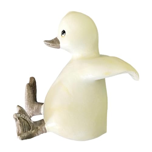 Gralara Mini-Enten-Skulpturen zum Aufhängen, Aquarium-Ornamente, Miniatur, für Blumenbeet, Teich, Hof von Gralara