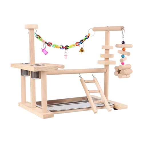 Gralara Papagei Vogel Spielplatz Klettern Leiter Rack Rutsche Treppe Spielzeug für Sittich Papagei von Gralara
