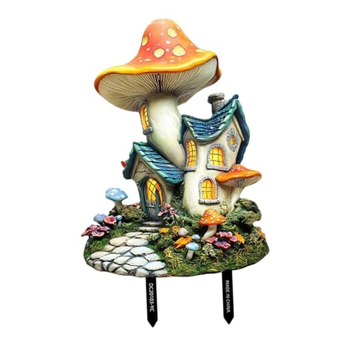 Gralara Pilzhaus Gartenstecker Als Beetstecker Und Gartenfigur für Eine Außendekoration mit Zauberhaftem Flair für Die Rasengestaltung Und Als Hofdekoration, Mehrfarbig, 20.5 X 28.4 cm Gralara Pilzhaus Gartenstecker Als Beetstecker Und Gartenfigur für Eine Außendekoration mit Zauberhaftem Flair für Die Rasengestaltung Und Als Hofdekoration, Mehrfarbig, 20.5 X 28.4 cm von Gralara