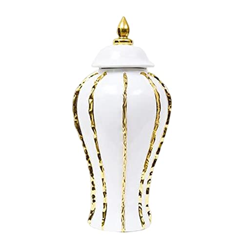 Gralara Porzellan Ingwer Glas mit Deckel Home Handwerk Dekoration Blumenvase von Gralara