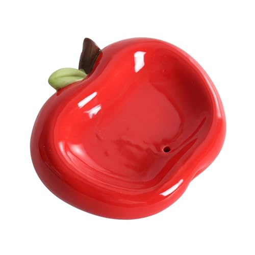 Gralara Rote Apfel Seifenschale, Dekorative Keramik Seifenbox für Vorräte, Reisen, Zuhause von Gralara