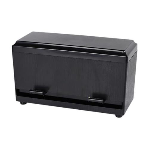 Gralara Strohhalmspender Als Stabiler Trinkhalmhalter Eine Formfeste Aufbewahrungsbox Und Behälter mit Staubdichter Abdeckung für Die Arbeitsplatte Küche Und, Schwarz 30x12.6x18cm von Gralara