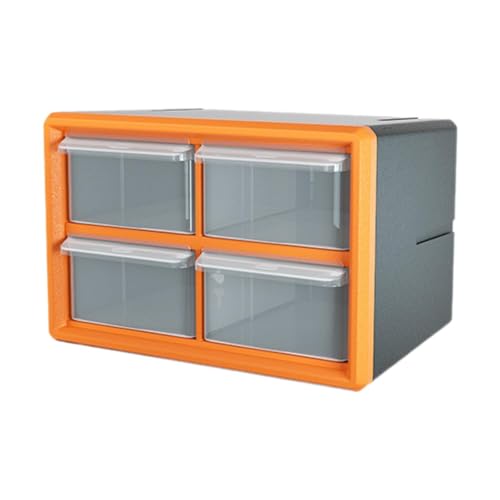 Gralara Teile Organizer mit 4 Schubladen, Geeignet für Schmuckherstellung Und Bastelprojekte, Orange Gralara Teile Organizer mit 4 Schubladen, Geeignet für Schmuckherstellung Und Bastelprojekte, Orange von Gralara