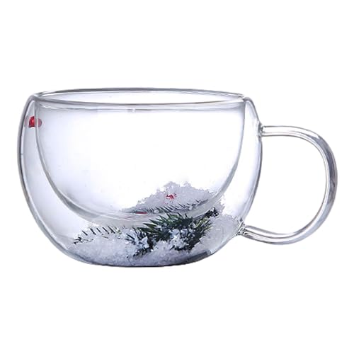 Gralara Weihnachtstasse (300 ml/10), einzigartige dekorative Kaffeetasse, Teegetränke, Glastasse von Gralara