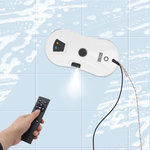 Fensterputzroboter mit Sprühfunktion, Automatischer Fensterroboter mit 3 Arten Intelligente Pfadplanung, 6 Reinigungstücher, Fensterreiniger Für Flachen WäNden, Flachem Glas, Fliesen von GramStudio