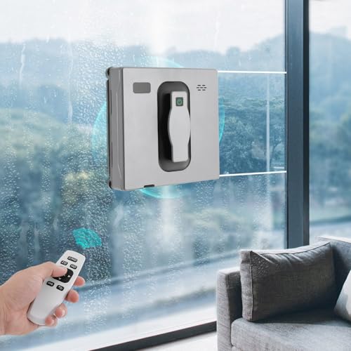 Fensterwischroboter Dual Side Spray Automatische Nassreinigung mit Ultraschall-Zerstäubung, Fernsteuerung und APP-Steuerung, Intelligenter Fenstersauger Für Hause, Büro, Hochhaus von GramStudio