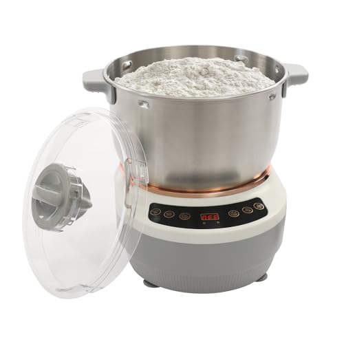Teigknetmaschine Teigmehl Mixer mit 45 ℃ Konstante Temperatur Fermentfunktion, 7L Vollautomatische Teigmaschine Einstellbare Zeit von GramStudio