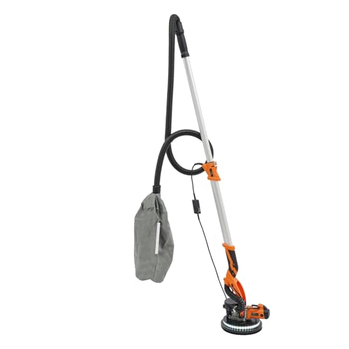 Wand-Deckenschleifer mit 6 einstellbare Geschwindigkeiten, 750W Profi Trockenbauschleifer mit Absaugschlauch, LED-Arbeitsleuchte, Teleskopstiel 1.2-2.2m, 6 Schleifpapier Wand-Deckenschleifer mit 6 einstellbare Geschwindigkeiten, 750W Profi Trockenbauschleifer mit Absaugschlauch, LED-Arbeitsleuchte, Teleskopstiel 1.2-2.2m, 6 Schleifpapier von GramStudio