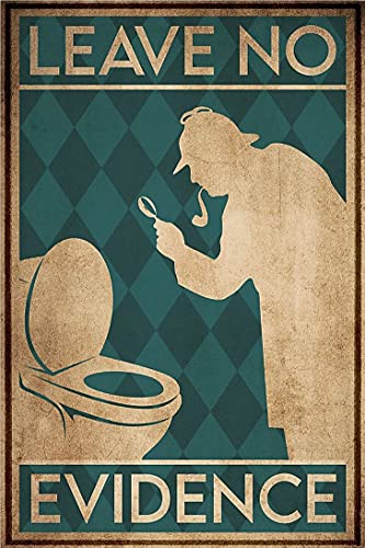 Graman Metall-Blechschild "Leave No Evidence", Poster, cooles Poster, Vintage-Metall-Blechschild für Männer und Frauen, Wanddekoration für Bars, Restaurants, Cafés, Pubs, 20,3 x 30,5 cm Graman Metall-Blechschild "Leave No Evidence", Poster, cooles Poster, Vintage-Metall-Blechschild für Männer und Frauen, Wanddekoration für Bars, Restaurants, Cafés, Pubs, 20,3 x 30,5 cm von Graman