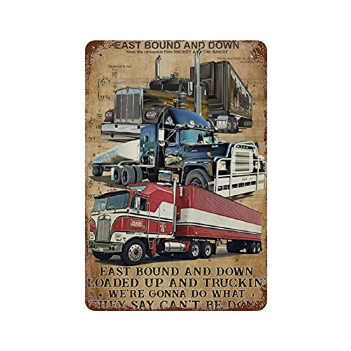 Graman Vintage Blechschild Trucker East Bound And Down 3 Vertikale Metall Blechschild 30,5 x 20,3 cm Graman Vintage Blechschild Trucker East Bound And Down 3 Vertikale Metall Blechschild 30,5 x 20,3 cm von Graman