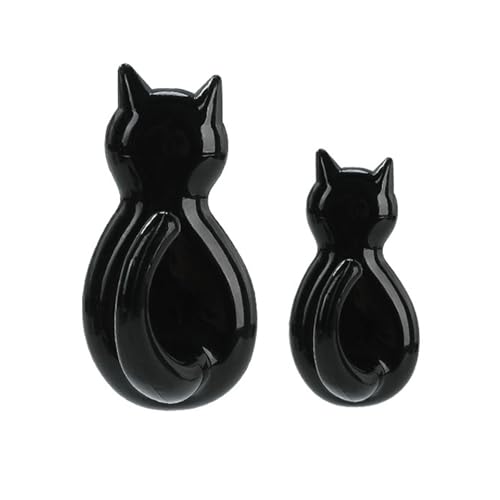 2 Stück Multifunktionaler Aufhänger Wandmontage Hängehaken für Jacken Mantel Handtuch Schlüssel Praktisches Haushaltszubehör Katzen geformte Klebehaken von Gramigg