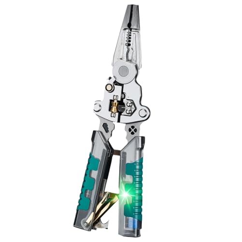 9-in-1 Abisolierzange mit Tester, multifunktionaler Kabelschneider, Crimpzange und Abisolierwerkzeug, professionelles Elektriker-Werkzeug-Set, Zange 9-in-1 Abisolierzange mit Tester, multifunktionaler Kabelschneider, Crimpzange und Abisolierwerkzeug, professionelles Elektriker-Werkzeug-Set, Zange von Gramigg