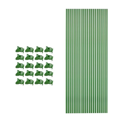 Biegbarer Pflanzgefäßhalter mit Clip, wetterbeständige Metallstielhalterung für Garten-Pflanzsysteme, Pflanzenhalterung, 22 Stück von Gramigg