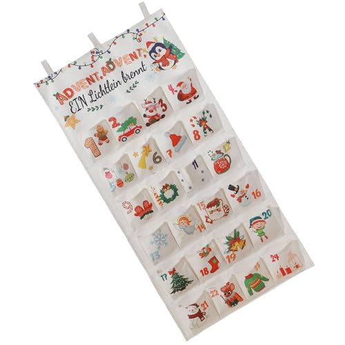 Canvas Weihnachten Countdowns Kalender Mit 24 Fillbaren Taschenwand Hanging Advent Decoration Handgefertigte Gegenwart Tasche Canvas Weihnachten Countdowns Kalender Mit 24 Fillbaren Taschenwand Hanging Advent Decoration Handgefertigte Gegenwart Tasche von Gramigg