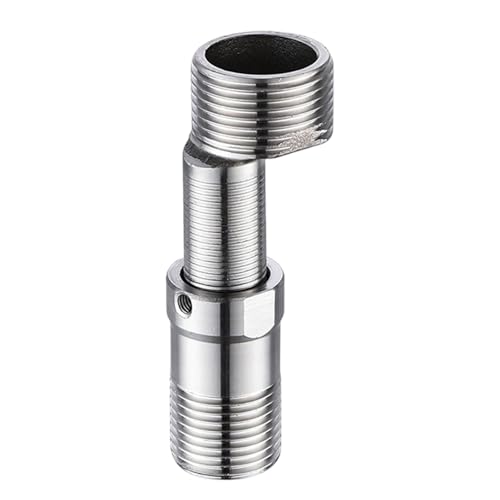 Duscharmatur-Adapter, Wandmontage, Edelstahl, abgewinkelter, gebogener Fuß, Badezimmerzubehör, Universalgewinde, Exzenterschraube, Ecke von Gramigg