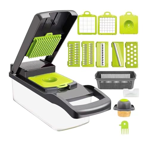 Effizienter Mandolin Slicer Set Für Obst Und Multifunktionales Cutter Zwiebel Knoblauchwürfelmaschine von Gramigg