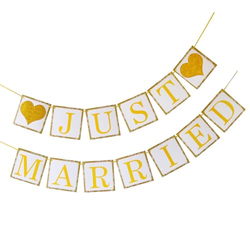 Elegante Wimpelkette mit Aufschrift "Just Married", Hochzeitsdekoration, verschiedene Stile, Foto-Requisiten, Premium-Papierhandwerk, einfache Einrichtung, Hochzeits-Wimpelkette Elegante Wimpelkette mit Aufschrift "Just Married", Hochzeitsdekoration, verschiedene Stile, Foto-Requisiten, Premium-Papierhandwerk, einfache Einrichtung, Hochzeits-Wimpelkette von Gramigg