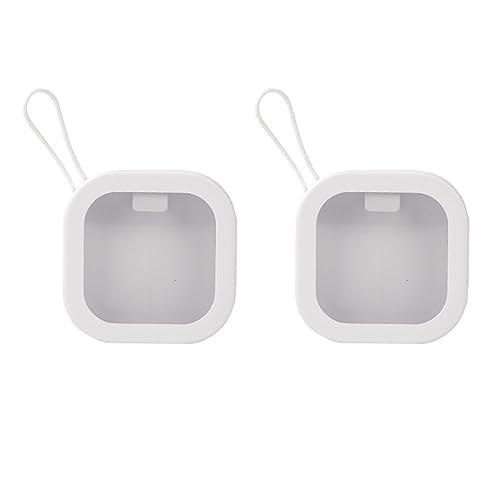 Gramigg 2 x kleine tragbare Wattestäbchen-Halter, Kinder-Haar-Accessoire-Box mit Deckel, Schreibtisch-Aufbewahrung, Haargummi-Halter, Schmuck, Qtip-Spender, Wattestäbchen von Gramigg