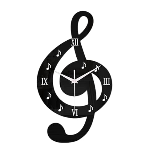 Gramigg Geräuschlose, moderne Wanduhr, Acryl, analog, schwarz, mit römischen Ziffern, modernes Wohnzimmer, Schlafzimmer, Dekor, minimalistische Wand für Zuhause von Gramigg