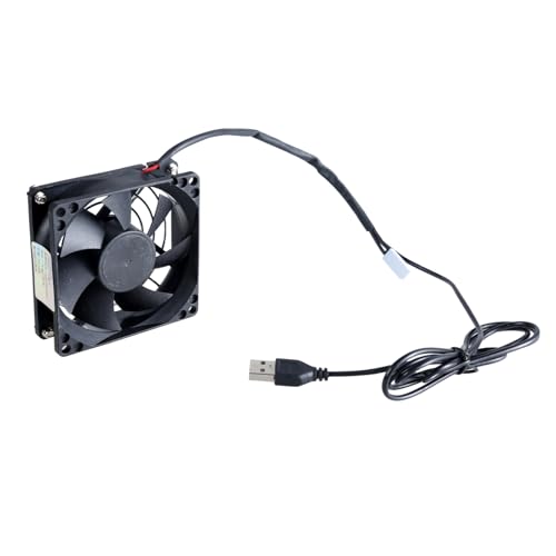 Gramigg Leiser USB-Ventilator mit Temperaturregelung, 80 mm, für Heimkino und Pflanzenhäuser von Gramigg