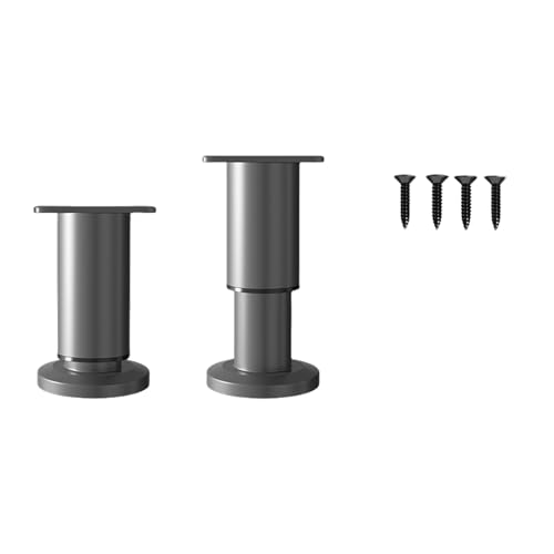 Gramigg Packung Mit 2 Verstellbaren Stahlmöbeln Beine Sofa Couch Beine Stoßdämpfer Fußpolster Für Schreibtische Sofas Regale & Kommode Höhenhöhe Verstellbare Beine von Gramigg