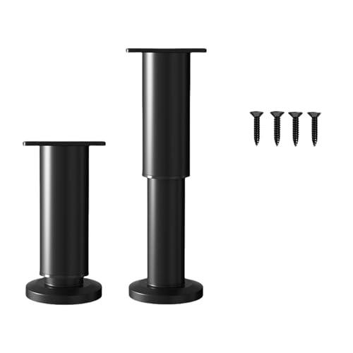 Gramigg Packung Mit 2 Verstellbaren Stahlmöbeln Beine Sofa Couch Beine Stoßdämpfer Fußpolster Für Schreibtische Sofas Regale & Kommode Höhenhöhe Verstellbare Beine von Gramigg