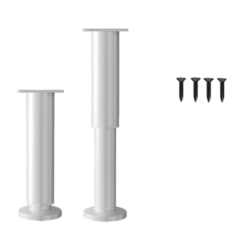 Gramigg Packung Mit 2 Verstellbaren Stahlmöbeln Beine Sofa Couch Beine Stoßdämpfer Fußpolster Für Schreibtische Sofas Regale & Kommode Höhenhöhe Verstellbare Beine von Gramigg