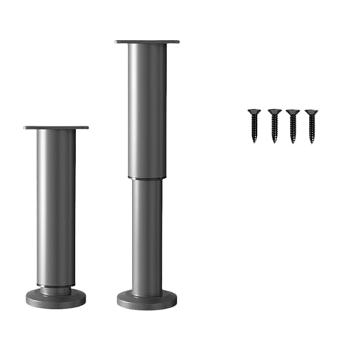 Gramigg Packung Mit 2 Verstellbaren Stahlmöbeln Beine Sofa Couch Beine Stoßdämpfer Fußpolster Für Schreibtische Sofas Regale & Kommode Höhenhöhe Verstellbare Beine von Gramigg