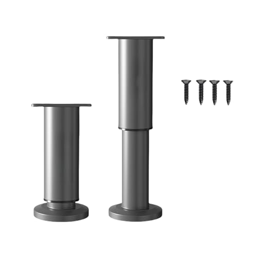 Gramigg Packung Mit 2 Verstellbaren Stahlmöbeln Beine Sofa Couch Beine Stoßdämpfer Fußpolster Für Schreibtische Sofas Regale & Kommode Höhenhöhe Verstellbare Beine von Gramigg