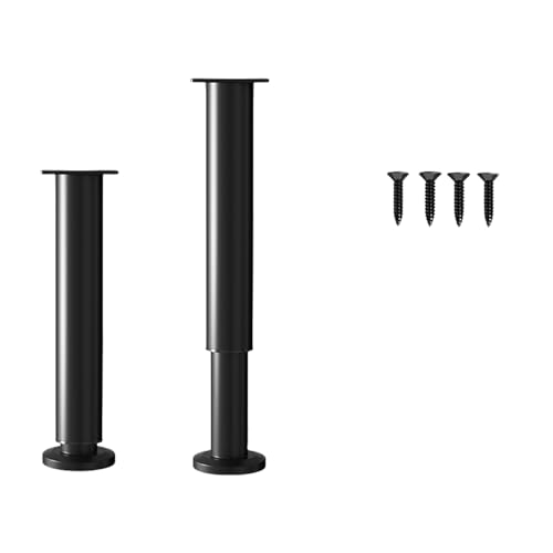 Gramigg Packung Mit 2 Verstellbaren Stahlmöbeln Beine Sofa Couch Beine Stoßdämpfer Fußpolster Für Schreibtische Sofas Regale & Kommode Höhenhöhe Verstellbare Beine von Gramigg