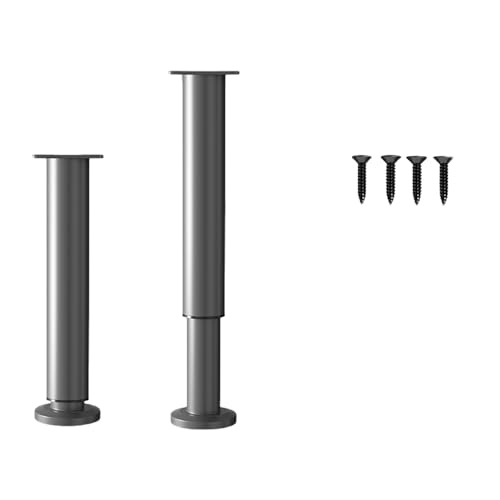 Gramigg Packung Mit 2 Verstellbaren Stahlmöbeln Beine Sofa Couch Beine Stoßdämpfer Fußpolster Für Schreibtische Sofas Regale & Kommode Höhenhöhe Verstellbare Beine von Gramigg