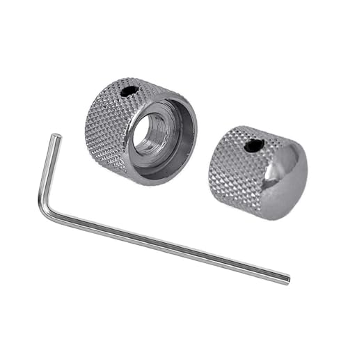 Gramigg Set mit 2 Gitarren-Reglerknöpfen für E-Gitarren und Bass-Lautstärkeneinstellung, doppellagige Metall-Lautstärkenknöpfe Gramigg Set mit 2 Gitarren-Reglerknöpfen für E-Gitarren und Bass-Lautstärkeneinstellung, doppellagige Metall-Lautstärkenknöpfe von Gramigg