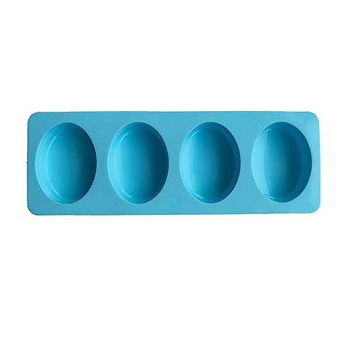 Gramigg Silikonform mit 4 Mulden, elliptische Seifen, Silikonform, Seifenherstellung, Formen Gramigg Silikonform mit 4 Mulden, elliptische Seifen, Silikonform, Seifenherstellung, Formen von Gramigg