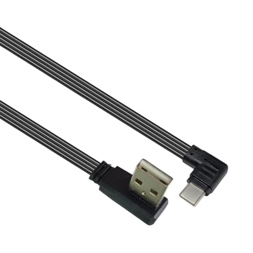 Gramigg USB 2.0 Männlich Zu USB C Typ C Männlich Abgewinkelte Daten Flaches FPC Kabel Für FPV & Disk & Telefon von Gramigg