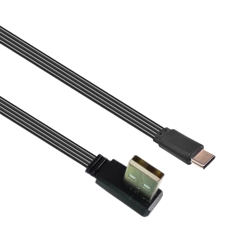 Gramigg USB 2.0 Männlich Zu USB C Typ C Männlich Abgewinkelte Daten Flaches FPC Kabel Für FPV & Disk & Telefon von Gramigg