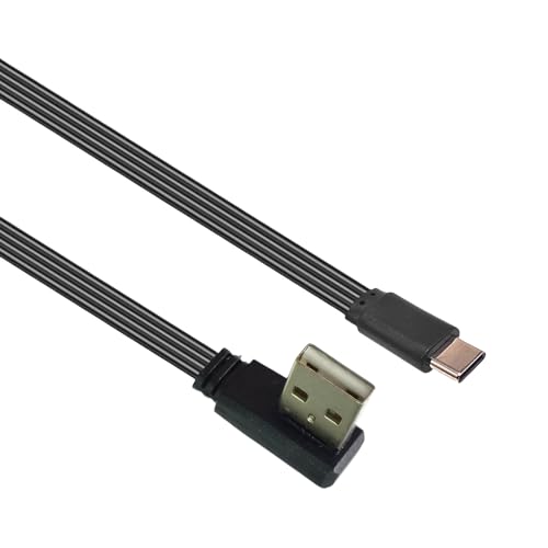 Gramigg USB 2.0 Männlich Zu USB C Typ C Männlich Abgewinkelte Daten Flaches FPC Kabel Für FPV & Disk & Telefon von Gramigg