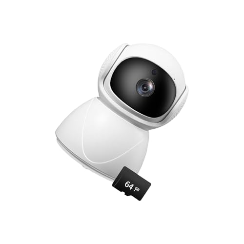 Gramigg Weitwinkel Intelligente Überwachungskamera für den Innenbereich, Nachtsichten, Fernzugriff, Sprachkommunikation, Sprachsteuerung, Sicherheitskamera von Gramigg